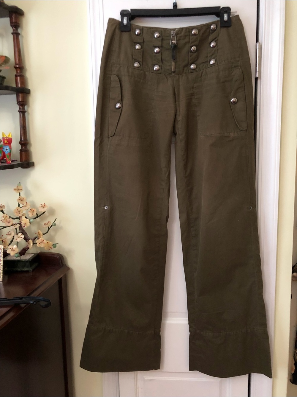 Rare Versace Woman’s Olive Green pants